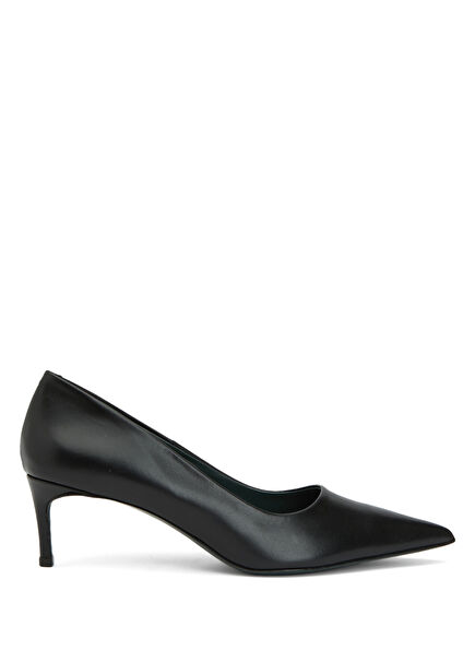 Siyah Deri Stiletto