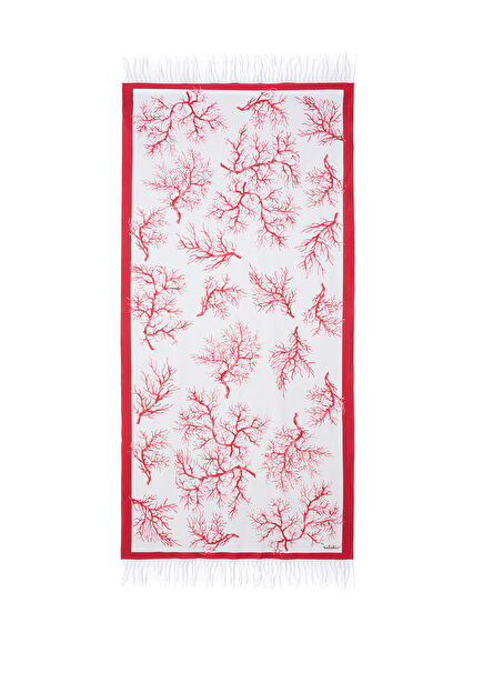 Mercan Desenli Plaj Havlusu