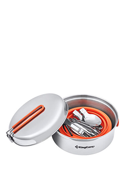 Adventurer Pro I Paslanmaz Çelik 17 Parça Kamp Tencere Seti