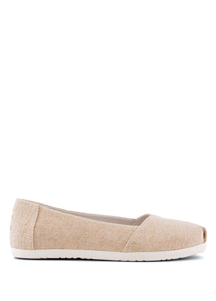 Alpargata Ballet Tonal Sparkle Woven Şampanya Rengi Kadın Espradril