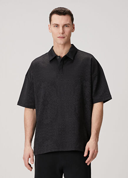 Siyah Polo Yaka T-shirt
