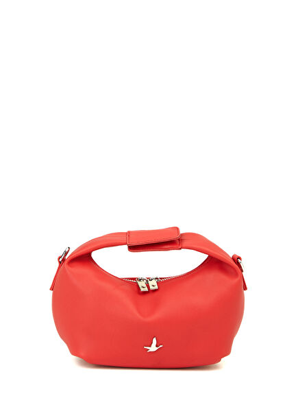 Red Women's Leather Crossbody Bag