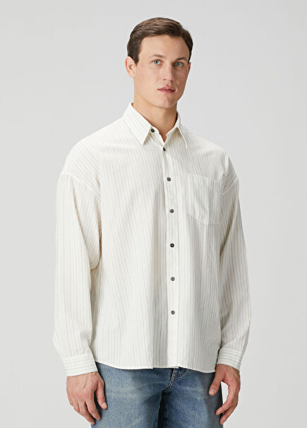 Off-White Stripe Patterned Shirt