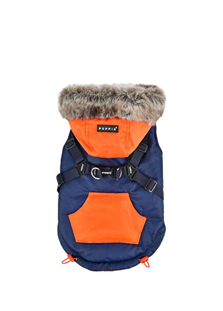  Orson Navy Mavi Göğüs Tasmalı Köpek Montu 