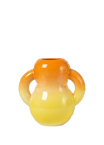 Mira Mikati Ombre Turuncu Seramik Vazo