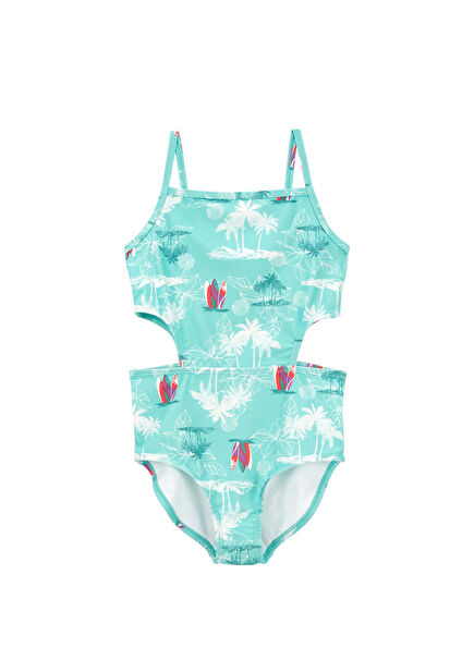 Turquoise Girl's Swimsuit