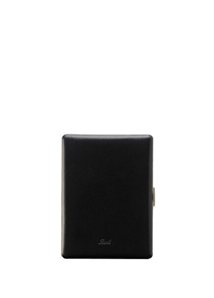 Cosmos Flat Black 9-Pack Leather Long Cigarette Case