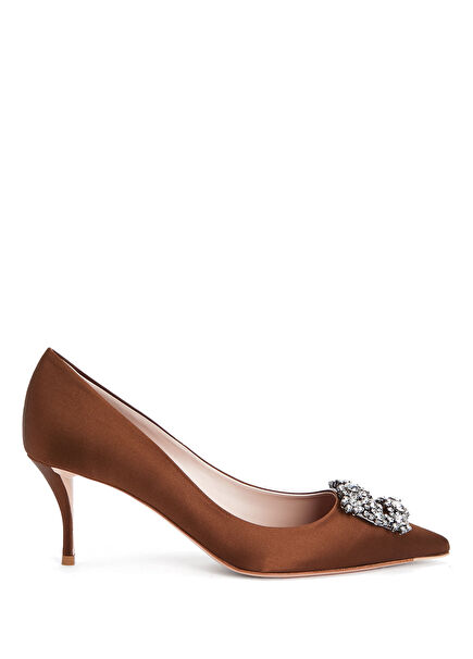 Efflorescence Kahverengi Saten Stiletto