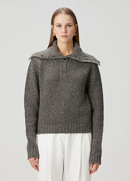 Alina Dark Grey Wool Sweater