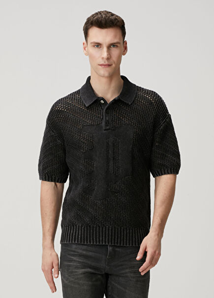 Black Polo Knitwear