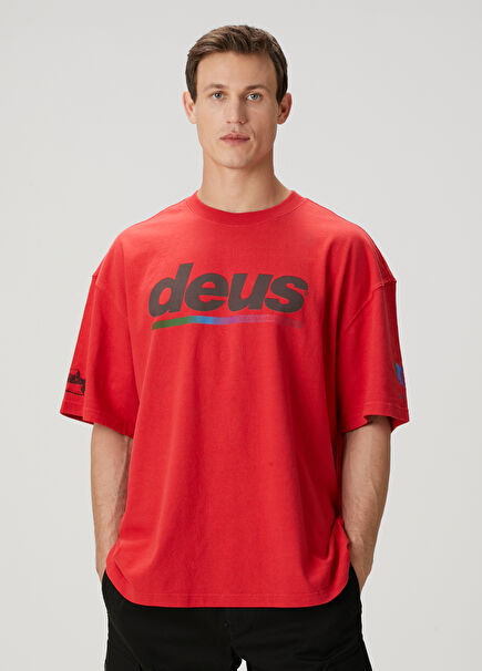 Red Logo Printed T-Shirt