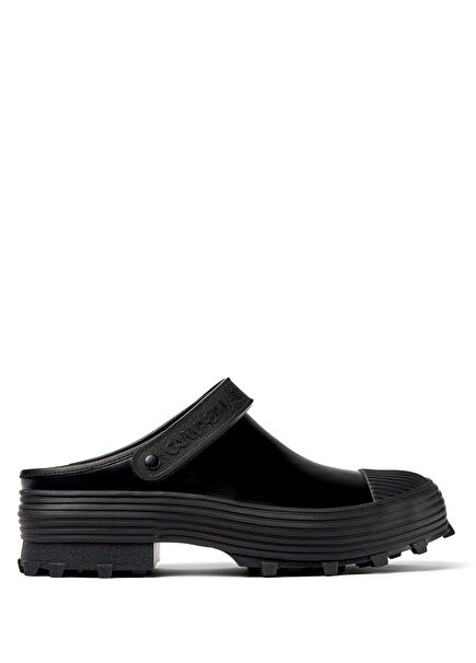 Traktori Black Men's Leather Slippers