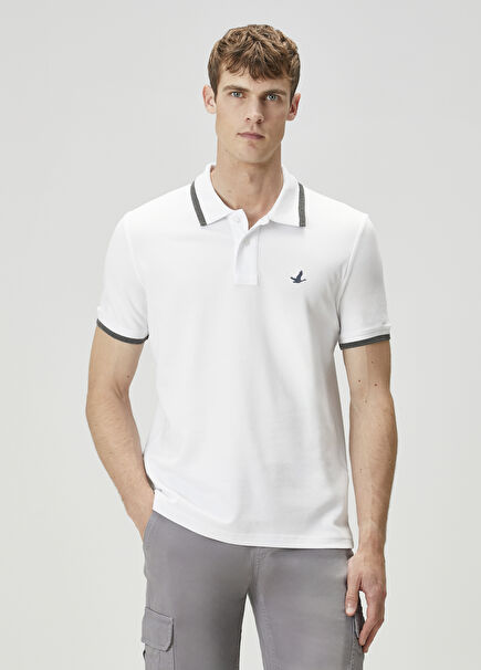 Anthracite White Polo T-Shirt