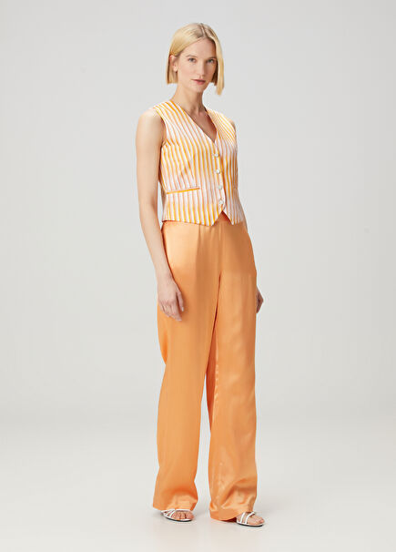 Orange Silk Pants
