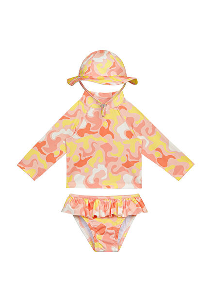 Sunset Feeling UV Korumalı Kız Bebek Mayo Seti