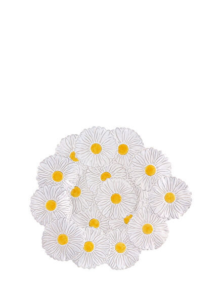Maria Flor White Ceramic Serving Plate