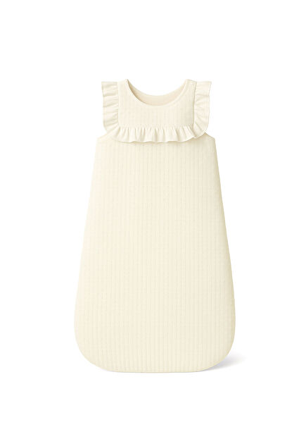 Petit Krem Pamuk Müslin Bebek Uyku Tulumu