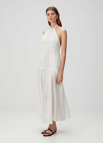 White Laced Maxi Dress