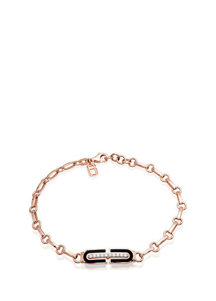 Ella Siyah Kadın Altın Bileklik