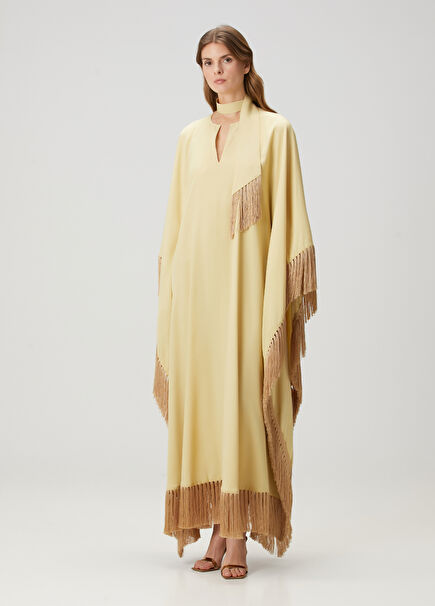Mrs Ross Yellow Crepe Kaftan