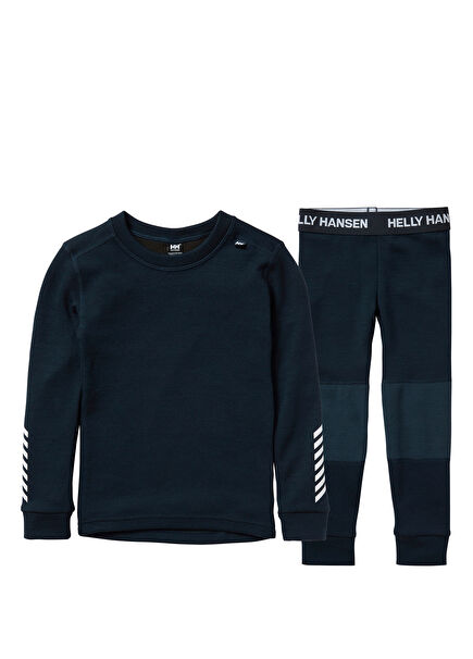 K Lifa Merino Navy Kids Thermal Set