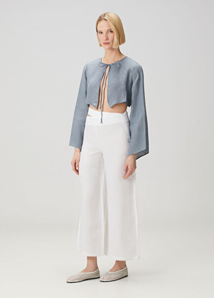 Unwritten White Linen Pants