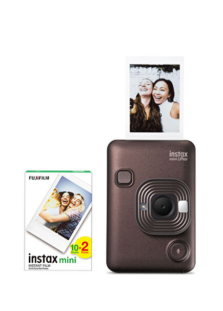 Instax Mini LiPlay Hybrid Deep Bronze Camera 20 Movie Set