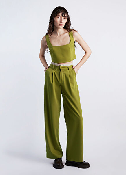 Sail Green Sleeveless Women's Bustier