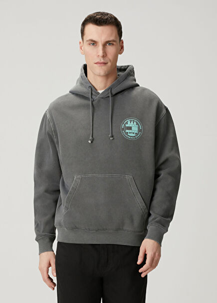 Grey Hooded Sweatshirt