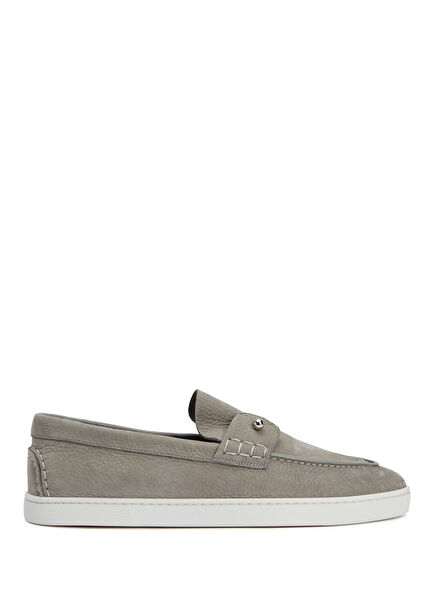 Chambelboat Grey Men's Nubuck Leather Loafers