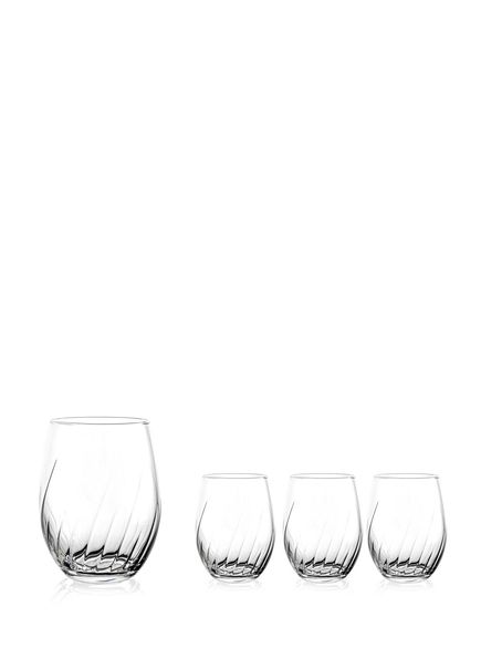 Swirly Set of 4 Water Glasses
