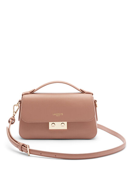 Açık Pembe Deri Kadın Omuz Çantası