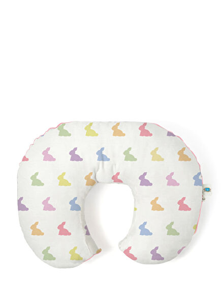 Rainbow Lapin Pink Muslin Baby Breastfeeding Support Pillow