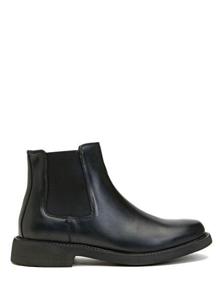 Black Men's Leather Boots