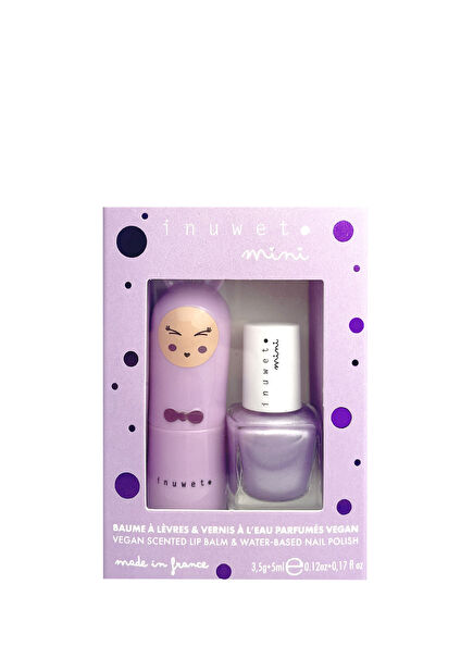 Purple Lip Balm And Water-Based Varnish Duo Set