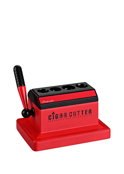 Classical Giyotin Kırmızı 4'lü Masa Puro Kesici 