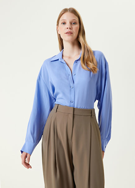 Mavi Boyfriend Twill İpek Gömlek