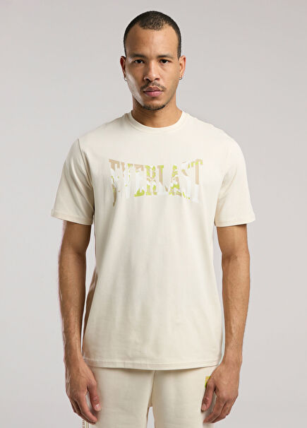 Boxing Club Logo Beige Short Sleeve Men's T-Shirt