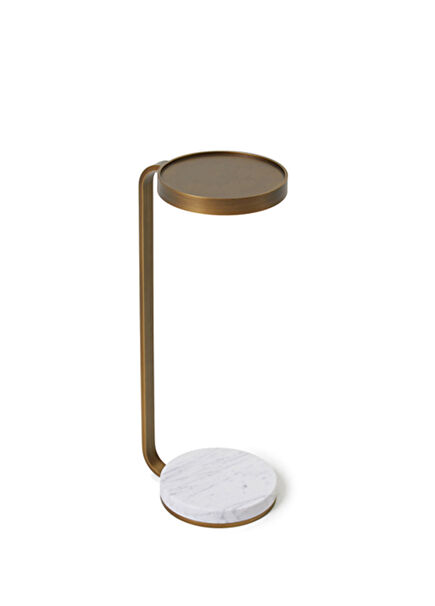 Opus White Marble Service Table