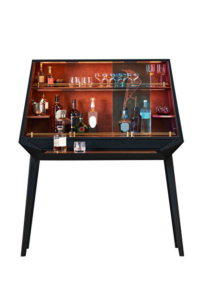 Sobu G Dark Grey Drink Cabinet