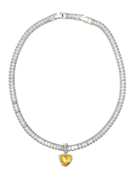 Kalpli Zirkon Taşlı Kadın Kolye