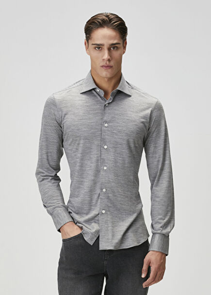 Gabriel Gri Yün Gömlek