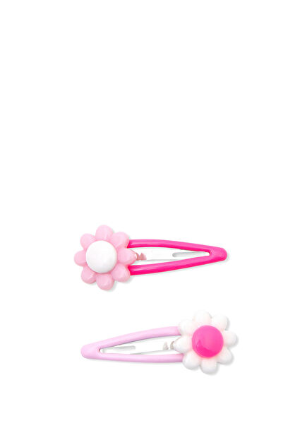 Pembe Çıtçıtlı Kız Bebek 2'li Toka Seti