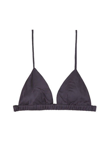 Nina Navy Blue Satin Bra