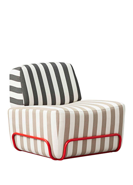 Odeon Renkli Çizgili Metal Berjer