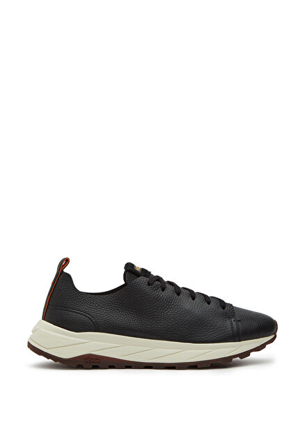 Siyah Erkek Deri Sneaker