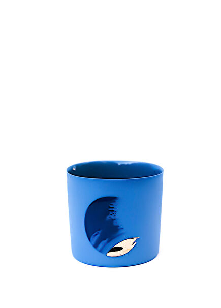 Blue Porcelain Handleless Mug