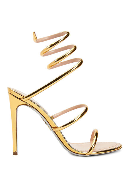 Cleo Gold Womens Leather Sandals