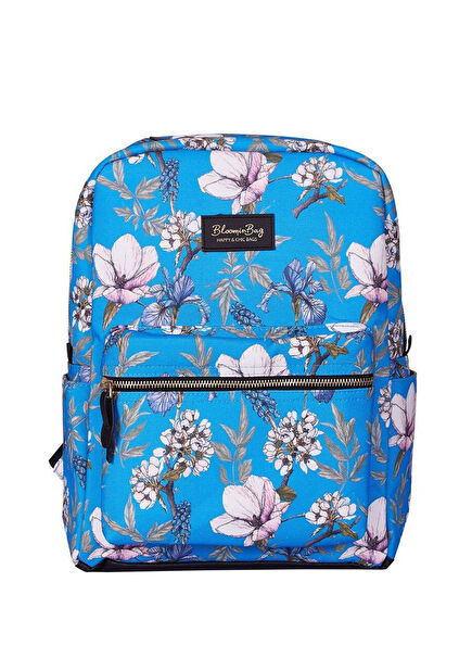 Cherry Blossom Çiçek Desenli 13-14" Kadın Sırt Laptop Macbook Çantası