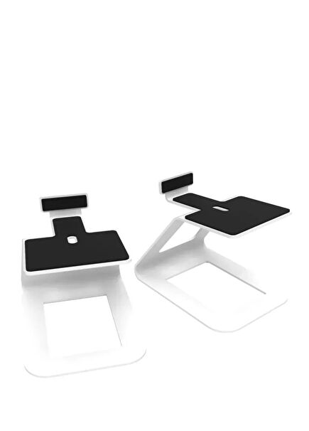 SE6W White Steel Desktop Speaker Stand